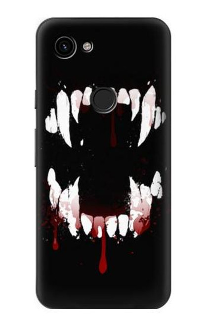 S3527 Vampire Teeth Bloodstain Case For Google Pixel 3a