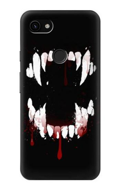 S3527 Vampire Teeth Bloodstain Case For Google Pixel 3a XL