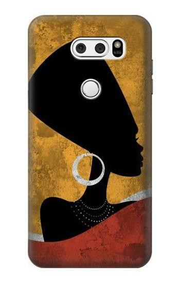 S3453 African Queen Nefertiti Silhouette Case For LG V30, LG V30 Plus, LG V30S ThinQ, LG V35, LG V35 ThinQ