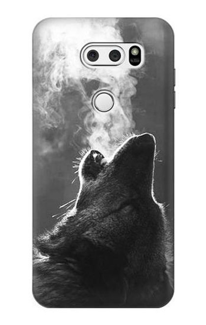 S3505 Wolf Howling Case For LG V30, LG V30 Plus, LG V30S ThinQ, LG V35, LG V35 ThinQ