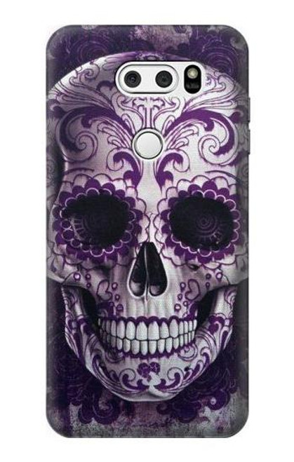 S3582 Purple Sugar Skull Case For LG V30, LG V30 Plus, LG V30S ThinQ, LG V35, LG V35 ThinQ