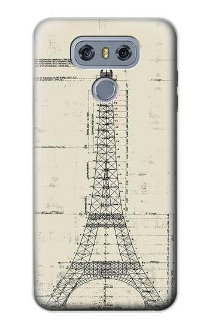 S3474 Eiffel Architectural Drawing Case For LG G6