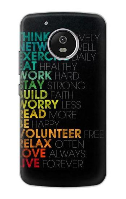 S3523 Think Positive Words Quotes Case For Motorola Moto G5