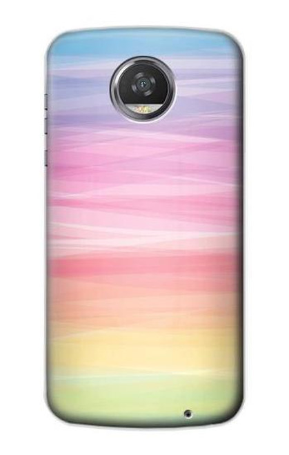 S3507 Colorful Rainbow Pastel Case For Motorola Moto Z2 Play, Z2 Force
