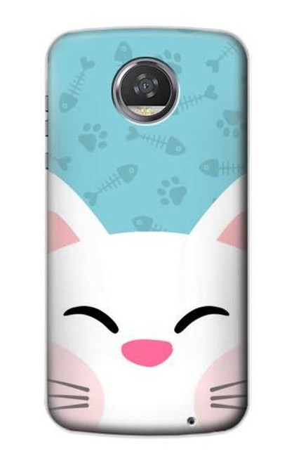 S3542 Cute Cat Cartoon Case For Motorola Moto Z2 Play, Z2 Force