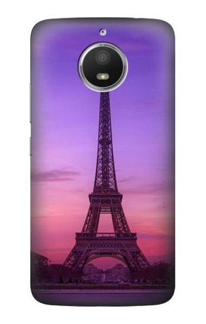 S3447 Eiffel Paris Sunset Case For Motorola Moto E4 Plus