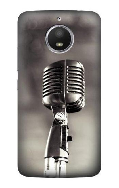 S3495 Vintage Microphone Case For Motorola Moto E4 Plus