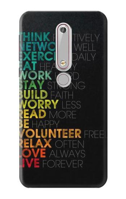 S3523 Think Positive Words Quotes Case For Nokia 6.1, Nokia 6 2018