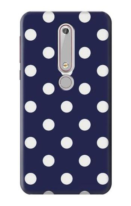 S3533 Blue Polka Dot Case For Nokia 6.1, Nokia 6 2018