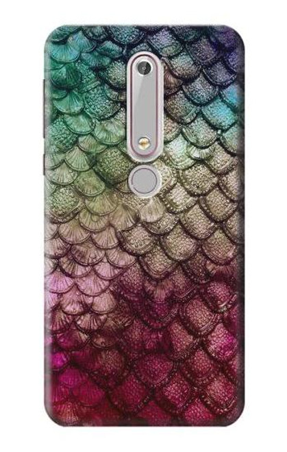 S3539 Mermaid Fish Scale Case For Nokia 6.1, Nokia 6 2018