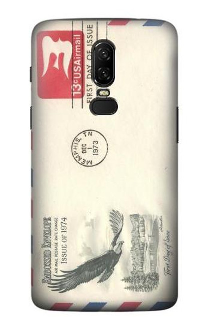 S3551 Vintage Airmail Envelope Art Case For OnePlus 6