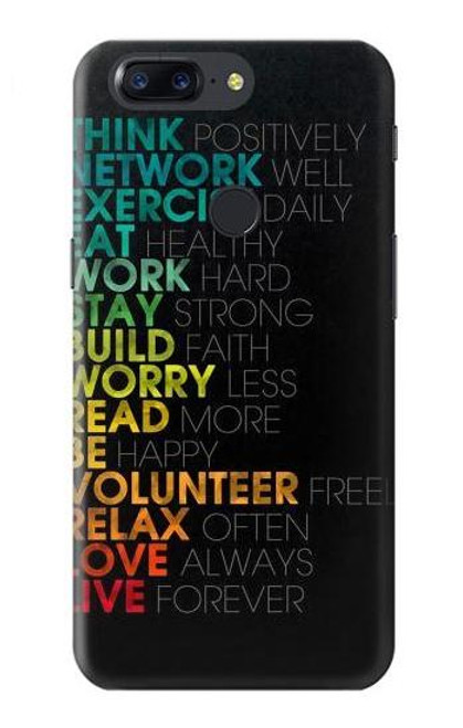 S3523 Think Positive Words Quotes Case For OnePlus 5T