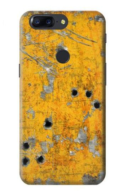 S3528 Bullet Rusting Yellow Metal Case For OnePlus 5T