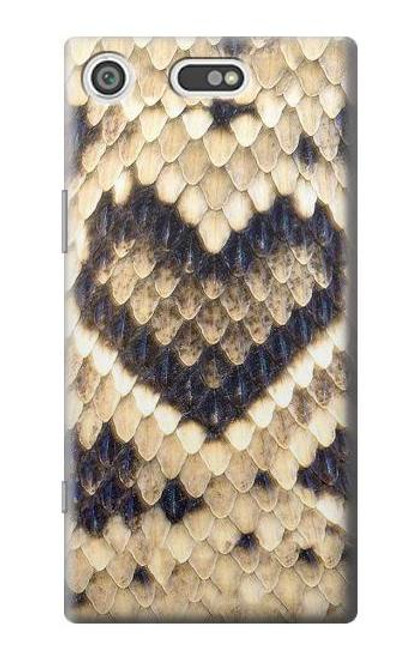 S3417 Diamond Rattle Snake Graphic Print Case For Sony Xperia XZ1