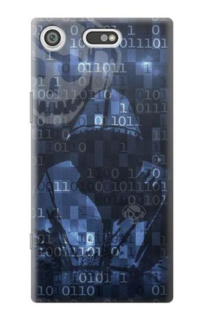 S3431 Digital Code Cyber Hacker Case For Sony Xperia XZ1