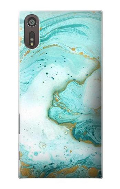 S3399 Green Marble Graphic Print Case For Sony Xperia XZ