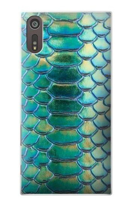 S3414 Green Snake Scale Graphic Print Case For Sony Xperia XZ