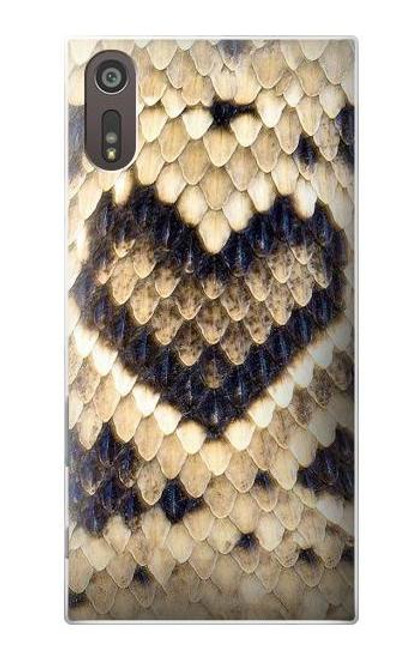 S3417 Diamond Rattle Snake Graphic Print Case For Sony Xperia XZ