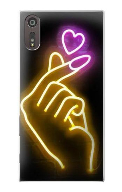 S3512 Cute Mini Heart Neon Graphic Case For Sony Xperia XZ