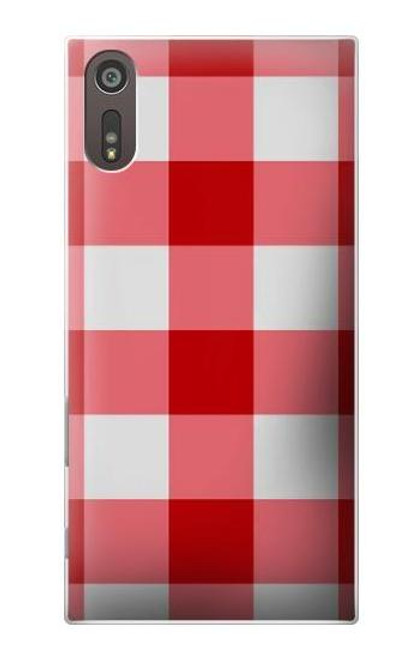 S3535 Red Gingham Case For Sony Xperia XZ