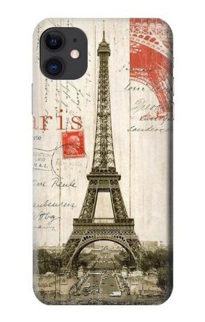 S2108 Eiffel Tower Paris Postcard Case For iPhone 11