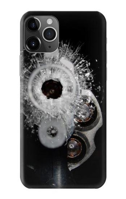 S2387 Gun Bullet Hole Glass Case For iPhone 11 Pro