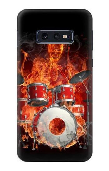 S1431 Skull Drum Fire Rock Case For Samsung Galaxy S10e