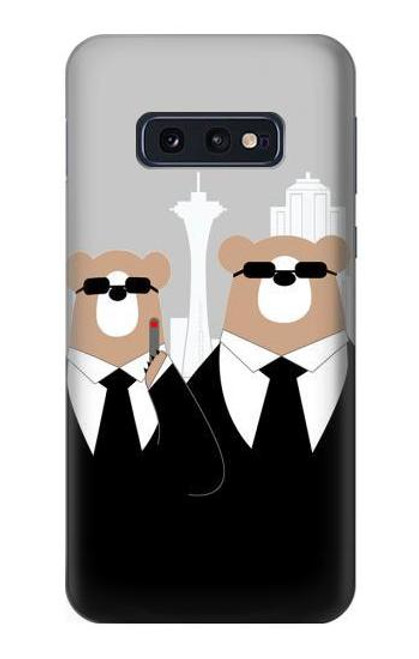 S3557 Bear in Black Suit Case For Samsung Galaxy S10e