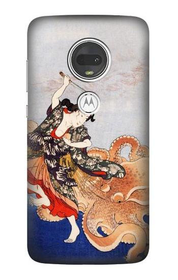 S2496 Japan Art Utagawa Kuniyoshi Tamatori Case For Motorola Moto G7, Moto G7 Plus