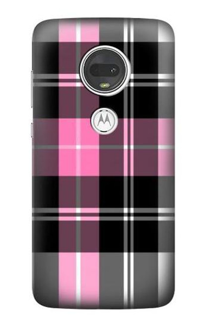 S3091 Pink Plaid Pattern Case For Motorola Moto G7, Moto G7 Plus