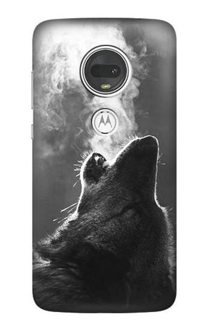 S3505 Wolf Howling Case For Motorola Moto G7, Moto G7 Plus