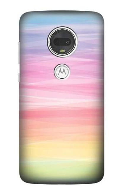 S3507 Colorful Rainbow Pastel Case For Motorola Moto G7, Moto G7 Plus