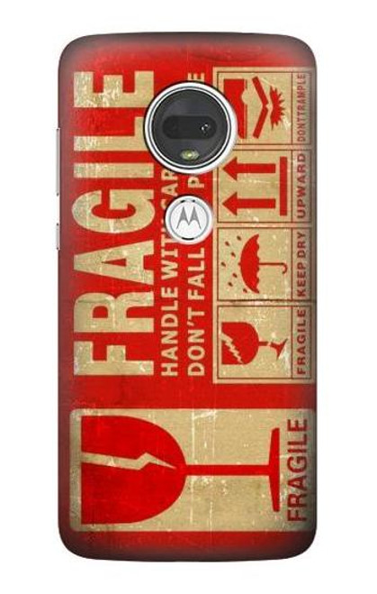 S3552 Vintage Fragile Label Art Case For Motorola Moto G7, Moto G7 Plus