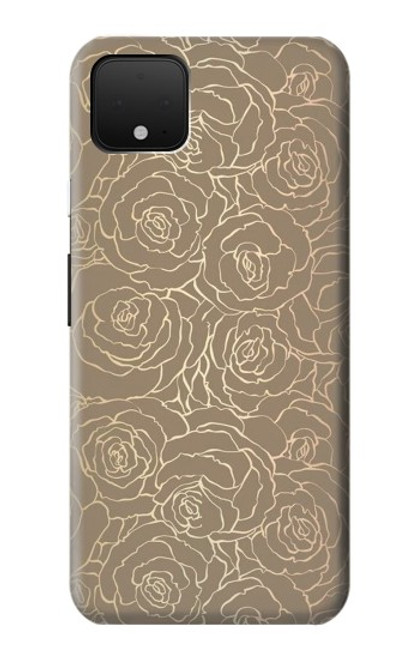 S3466 Gold Rose Pattern Case For Google Pixel 4