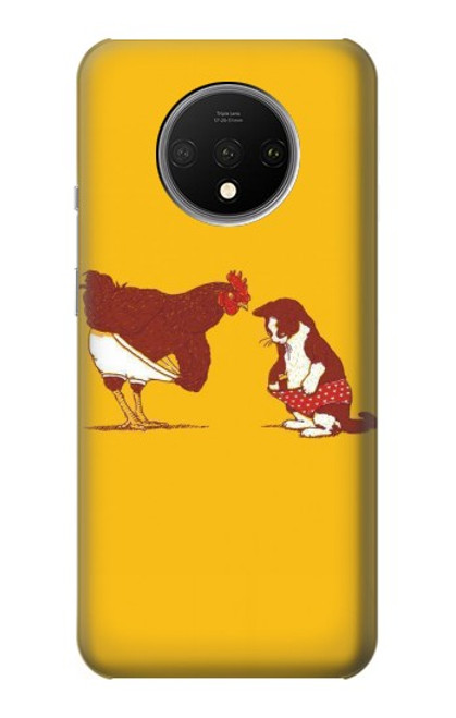 S1093 Rooster and Cat Joke Case For OnePlus 7T S1093 Rooster and Cat Joke Case For OnePlus 7T