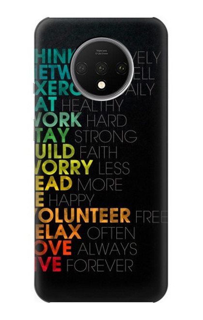 S3523 Think Positive Words Quotes Case For OnePlus 7T