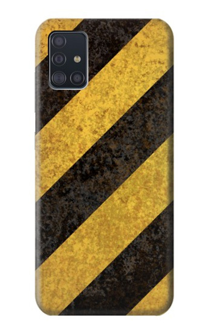 S2231 Yellow and Black Line Hazard Striped Case For Samsung Galaxy A51