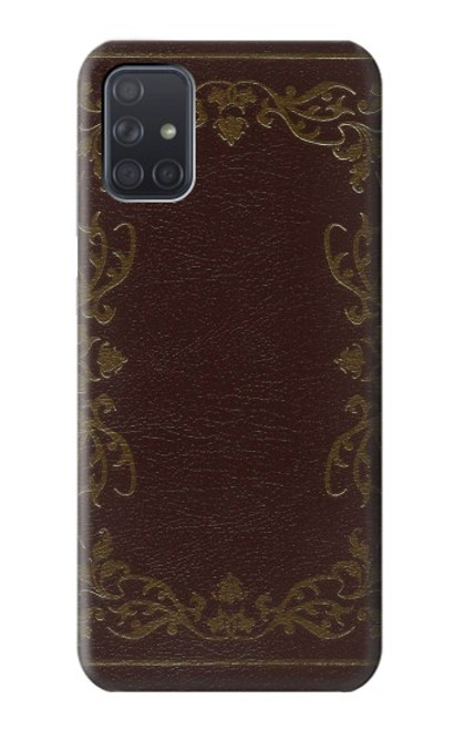 S3553 Vintage Book Cover Case For Samsung Galaxy A71