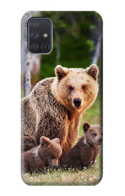 S3558 Bear Family Case For Samsung Galaxy A71