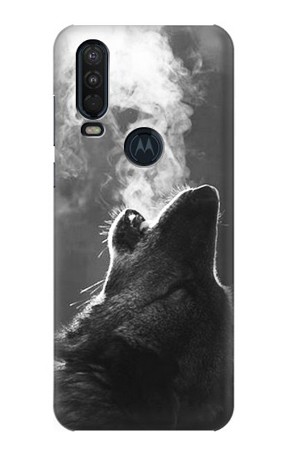 S3505 Wolf Howling Case For Motorola One Action (Moto P40 Power)