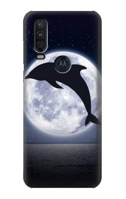 S3510 Dolphin Moon Night Case For Motorola One Action (Moto P40 Power)