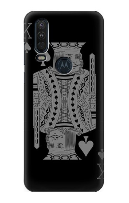 S3520 Black King Spade Case For Motorola One Action (Moto P40 Power)