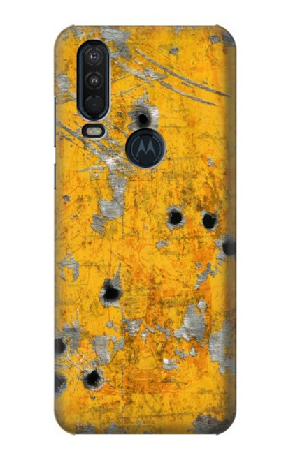 S3528 Bullet Rusting Yellow Metal Case For Motorola One Action (Moto P40 Power)