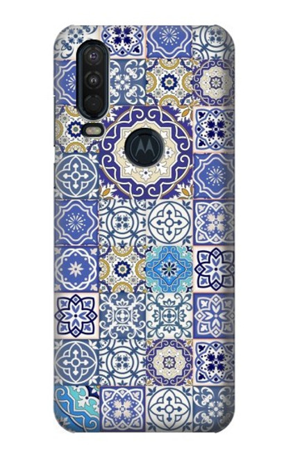 S3537 Moroccan Mosaic Pattern Case For Motorola One Action (Moto P40 Power)