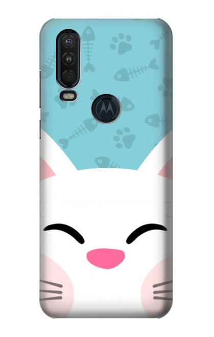 S3542 Cute Cat Cartoon Case For Motorola One Action (Moto P40 Power)