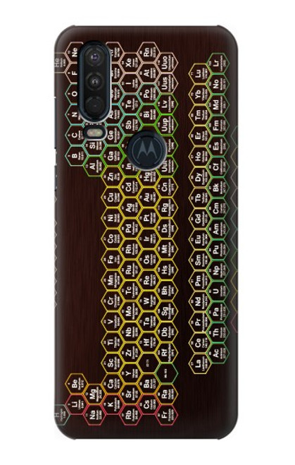 S3544 Neon Honeycomb Periodic Table Case For Motorola One Action (Moto P40 Power)