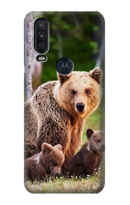 S3558 Bear Family Case For Motorola One Action (Moto P40 Power)