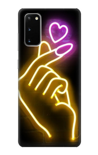 S3512 Cute Mini Heart Neon Graphic Case For Samsung Galaxy S20