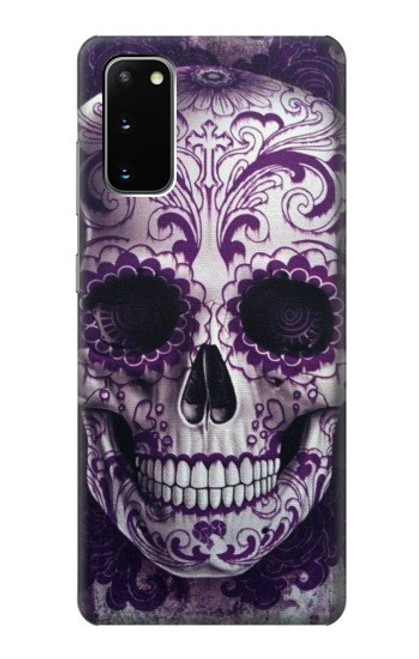 S3582 Purple Sugar Skull Case For Samsung Galaxy S20