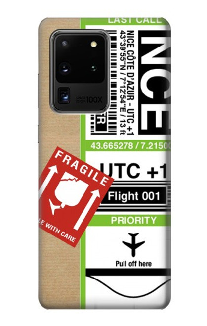 S3543 Luggage Tag Art Case For Samsung Galaxy S20 Ultra